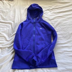 ✨EUC Under Armor Blue Zip Up Hoodie Size Small✨